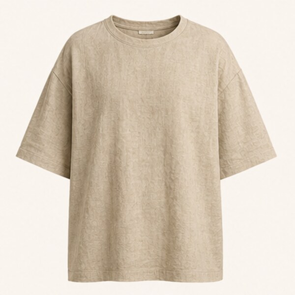 Linen Oversized T-Shirt private label manufacturing by UNO VERRA® in Türkiye